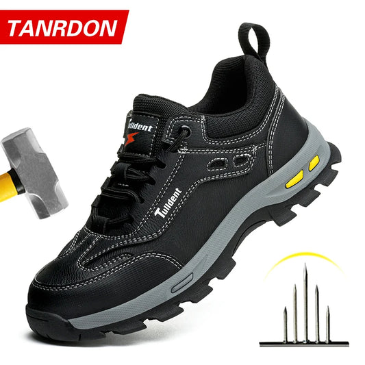 Sapatos de Segurança Masculinos Antiperfuração e Resistentes ao Desgaste