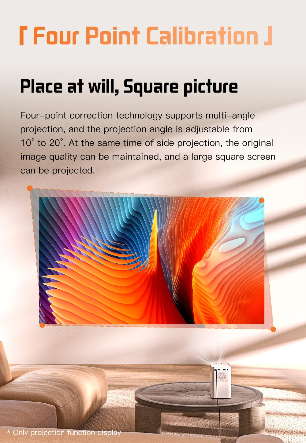 Projetor Portátil Inteligente com Wi-Fi e Bluetooth