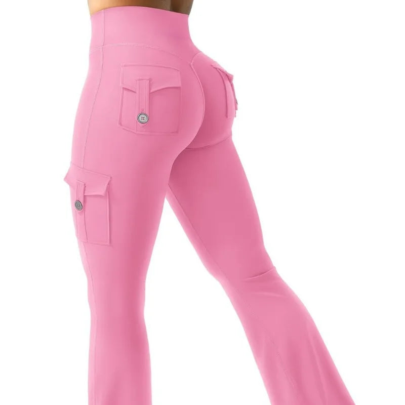 Leggings Femininas de Cintura Alta para Yoga e Fitness — Com Bolsos