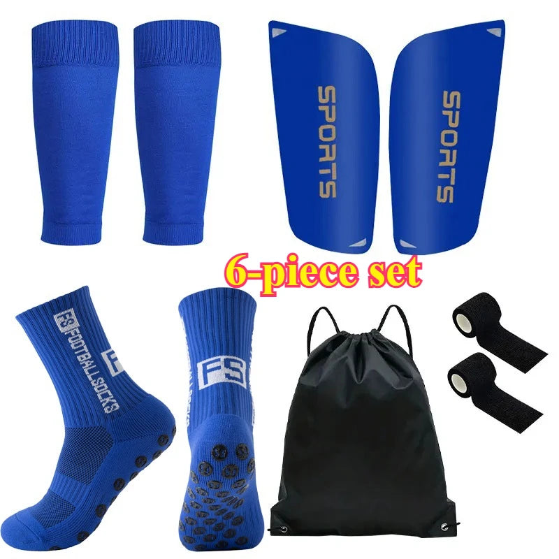 Conjunto de 6 peças de meias de futebol para adultos