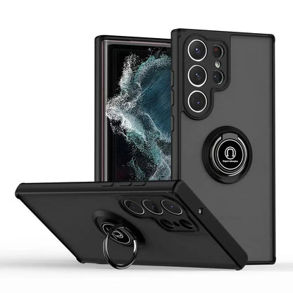 Capa de Proteção Magnética para Samsung Galaxy — Fosca, Antichoque, com Anel e PC + TPU