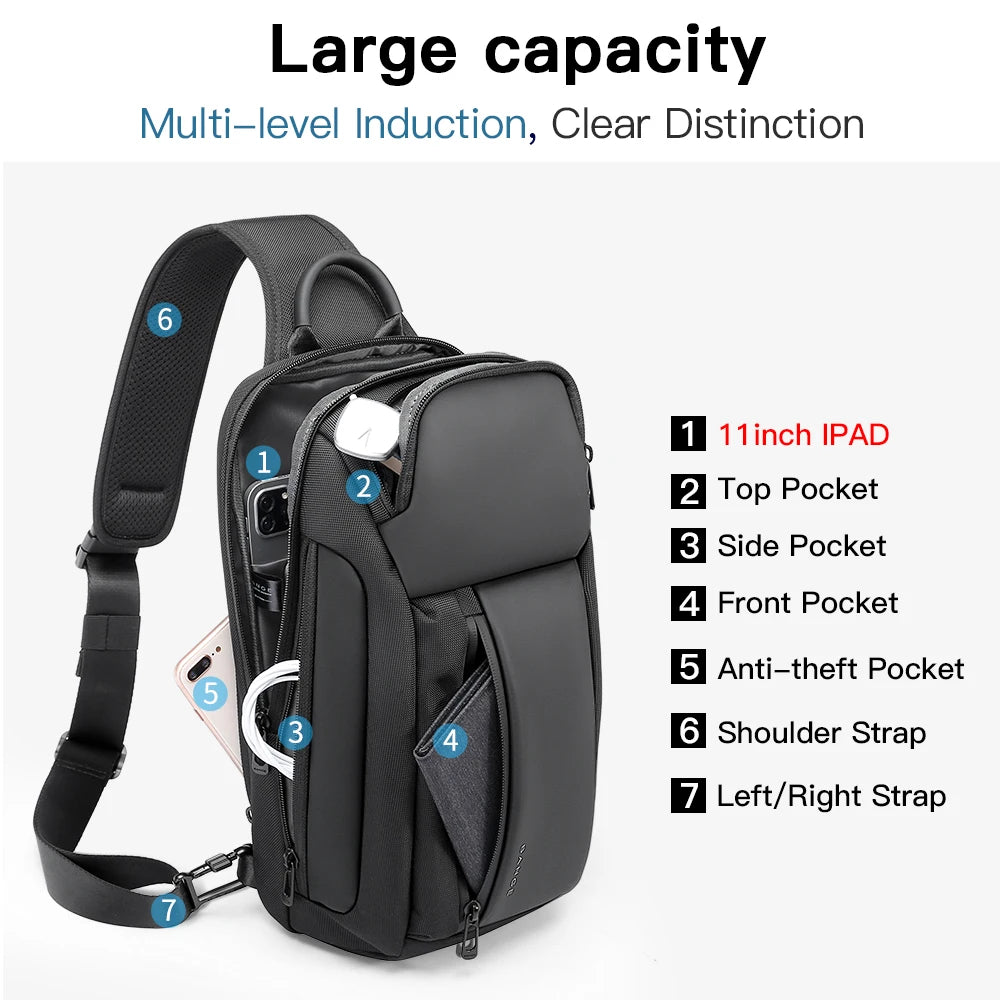 Bolsa impermeável a tiracolo modelo Oxford