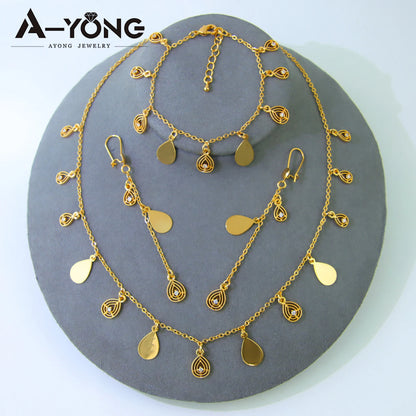 Conjunto de Joias Italianas elegante grânulo