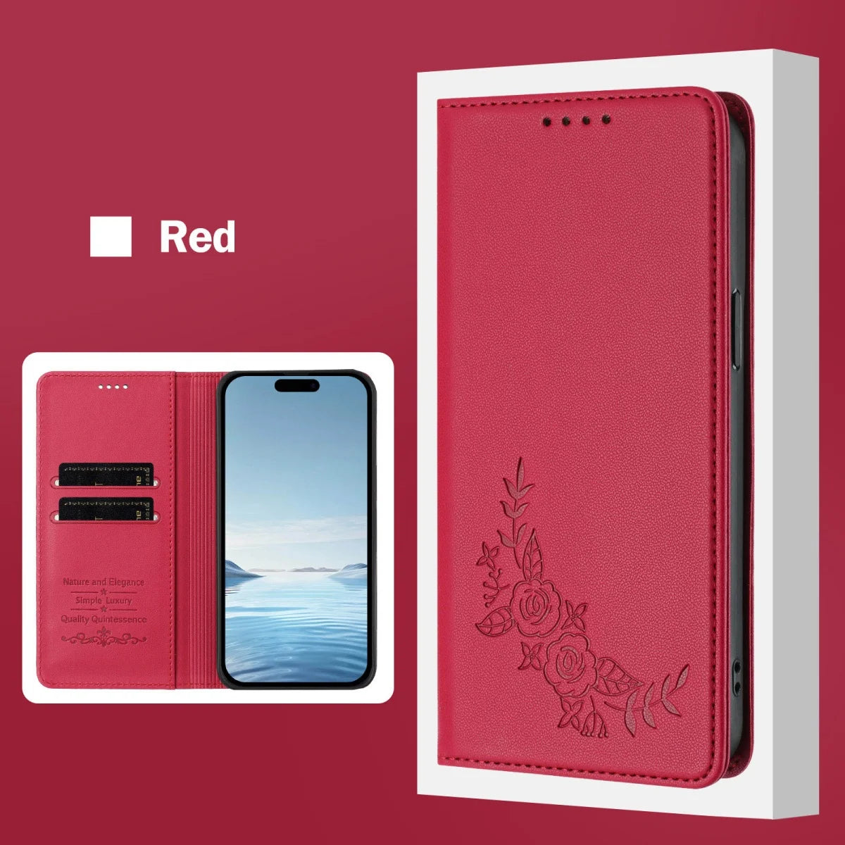 Capa Carteira Magnética de Couro para Xiaomi – Porta-Cartões e Proteção