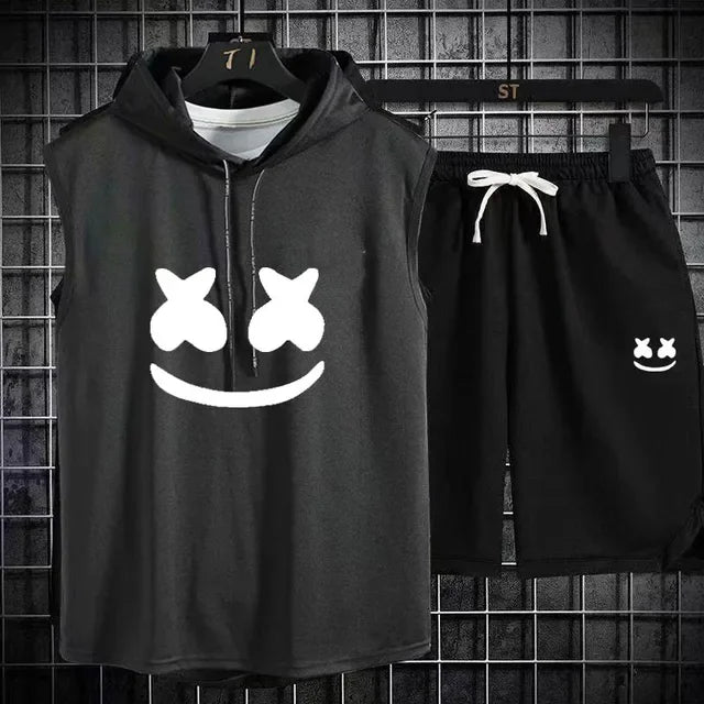 Conjunto esportivo com capuz