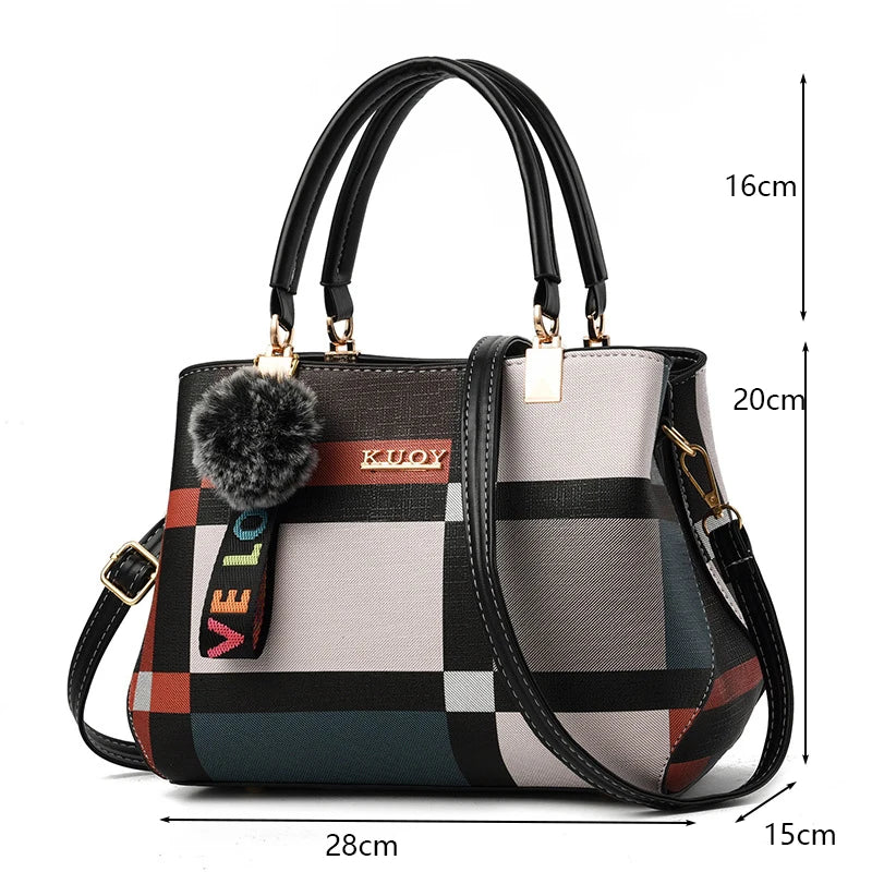 Bolsa transversal casual feminina em couro PU