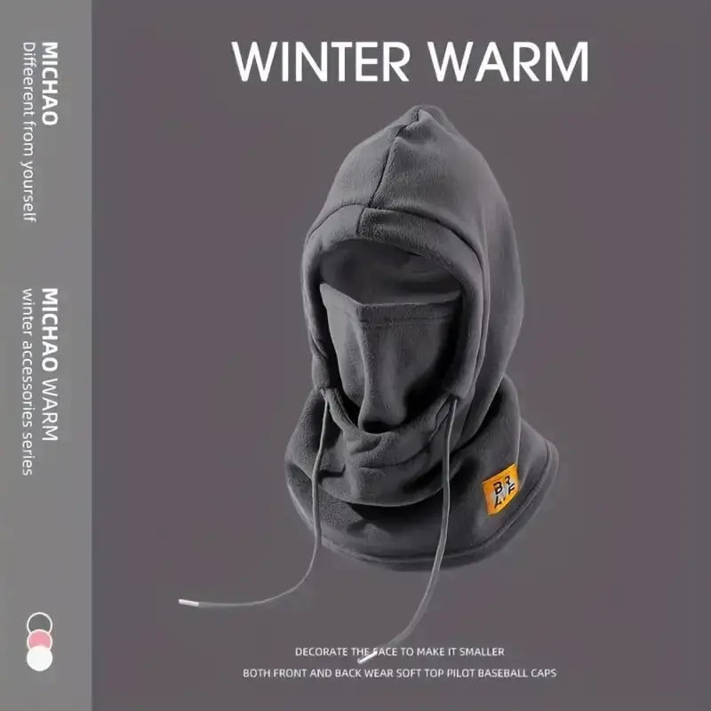 Gorro de inverno 3 em 1 com máscara e protetor de pescoço