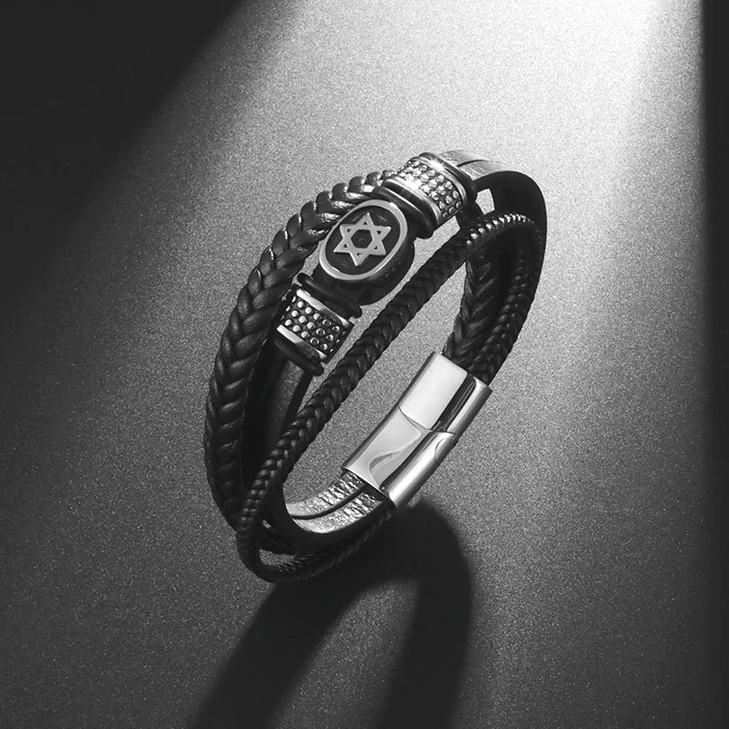Pulseira punk de camada dupla