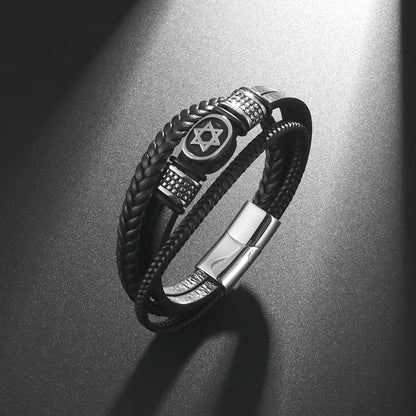 Pulseira punk de camada dupla