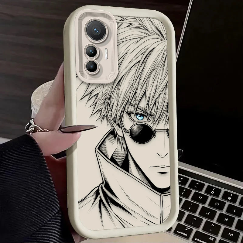 Capa de Silicone Geto Suguru e Gojo Satoru para Xiaomi – Proteção e Design Anime