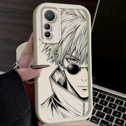 Capa de Silicone Geto Suguru e Gojo Satoru para Xiaomi – Proteção e Design Anime