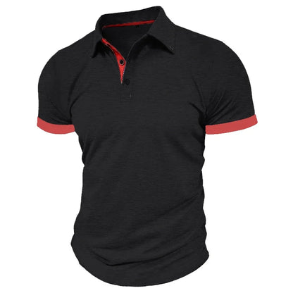 Camisa polo verão lapela