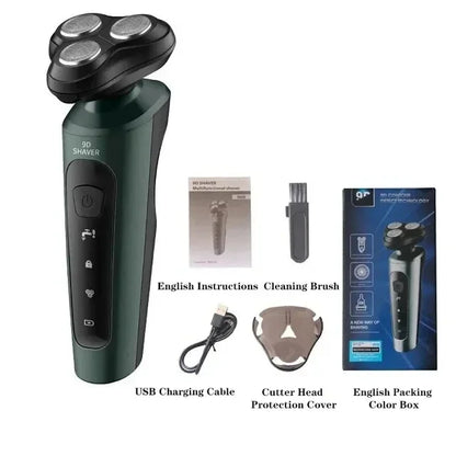 Barbeador Elétrico Rotativo HOCOSHINE 9D Recarregável
