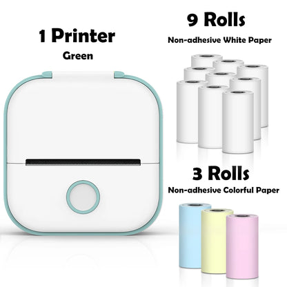 Mini impressora de bolso térmica sem fios adesivos autoadesivos