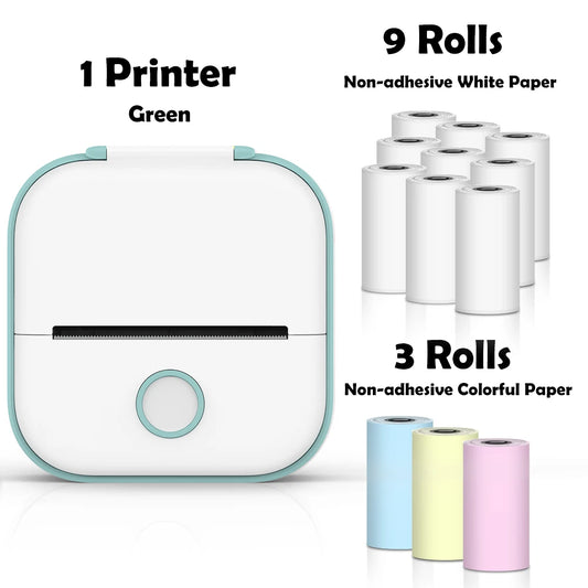 Mini impressora de bolso térmica sem fios adesivos autoadesivos