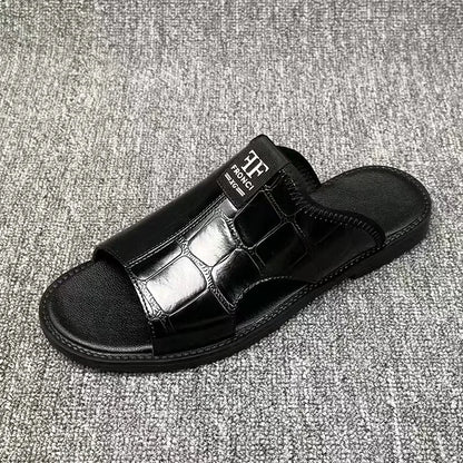 Chinelo de dedo em pele luxuosa exclusiva