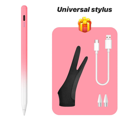 Caneta Stylus Magnética Universal QUKAM — 4 LEDs, USB-C, Sem Bluetooth e 2 Pontas