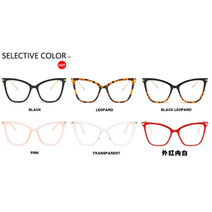 Óculos Olho de gato oversize de miopia