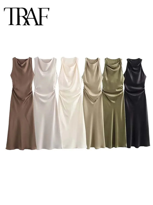 Vestidos longos cetim