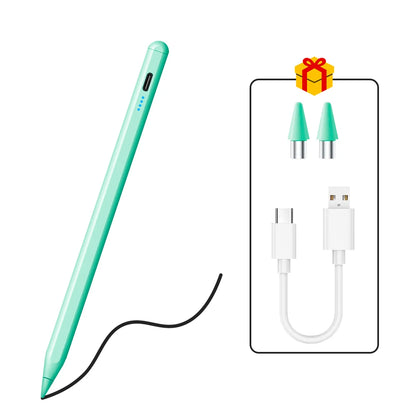 Caneta Stylus Magnética Universal QUKAM — 4 LEDs, USB-C, Sem Bluetooth e 2 Pontas