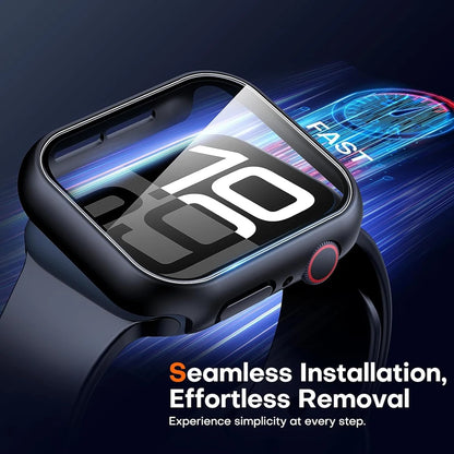 Película protetora de vidro + capa para Apple Watch