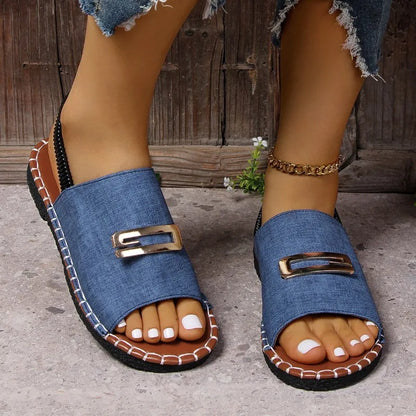 Sapatos casuais de luxo para mulher para a praia e férias de verão