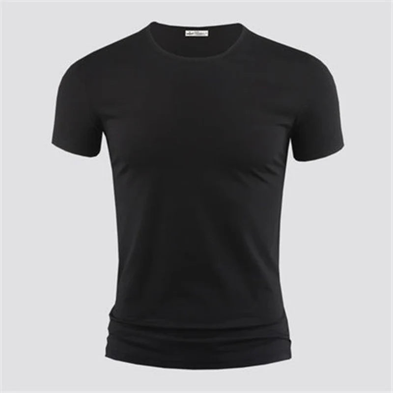 T-shirts cor pura gola V e O