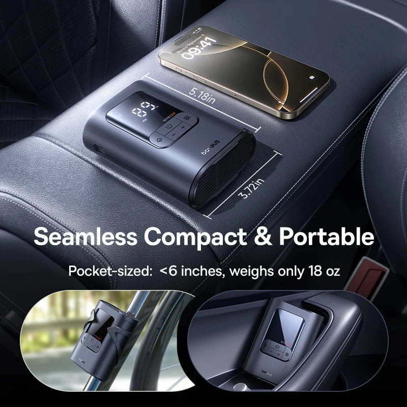 Compressor de ar portátil Baseus GoTrip VA1 Pro/Max para automóvel