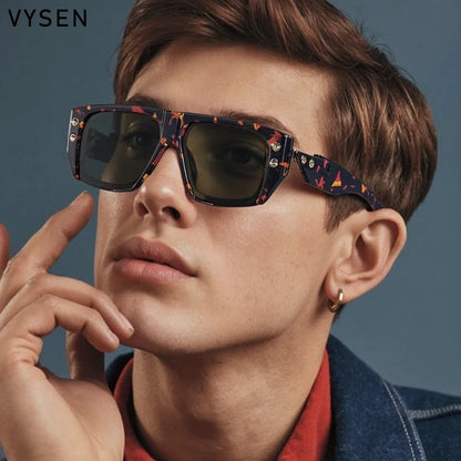 Óculos de Sol Polarizados Estilo Steampunk Quadrados