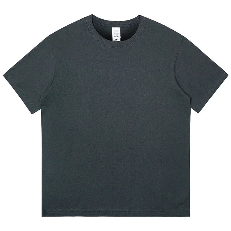 T-shirts unissexo de algodão com gola redonda