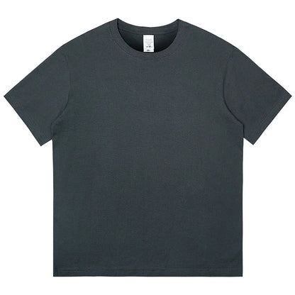 T-shirts unissexo de algodão com gola redonda