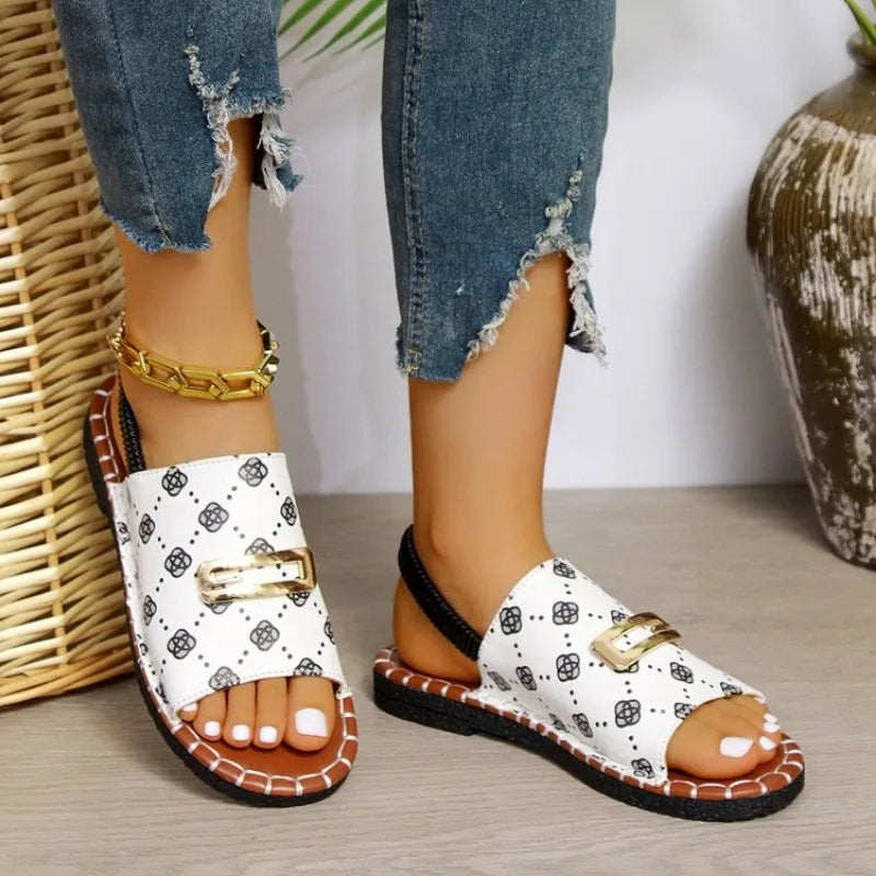 Sapatos casuais de luxo para mulher para a praia e férias de verão