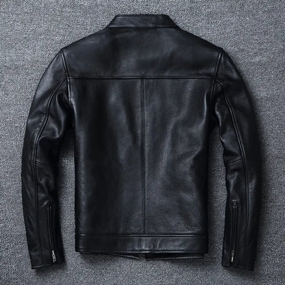 Jaqueta de Couro Masculina para Motociclismo e Uso Casual