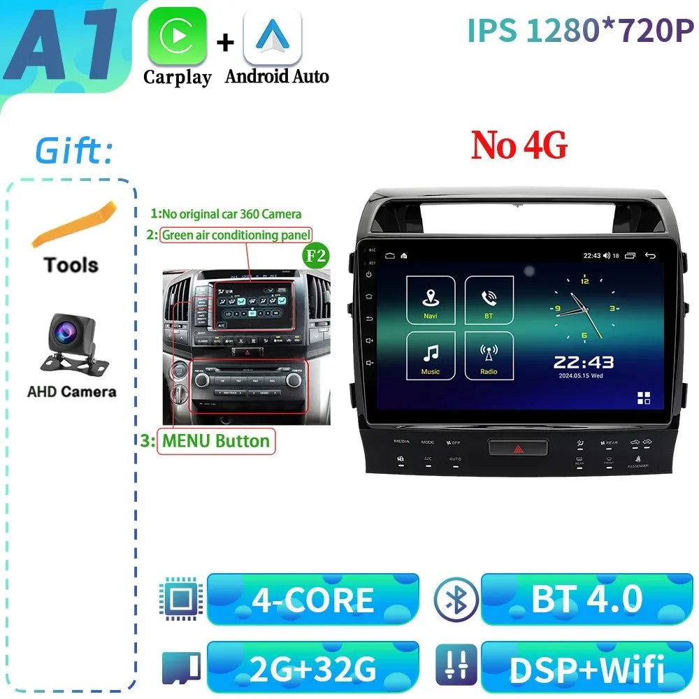 Rádio para Toyota land cruiser 11 200 2007-2015