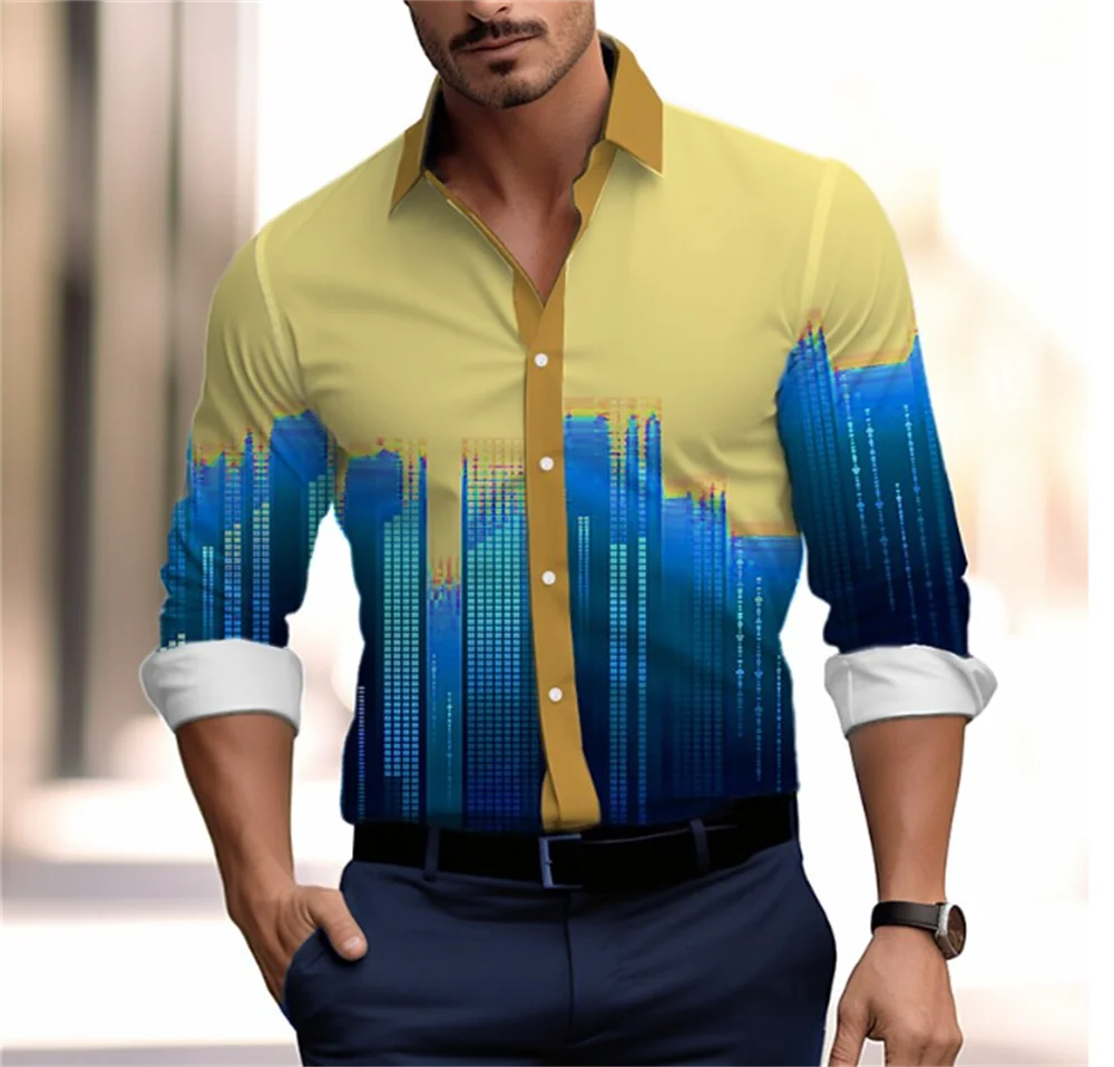 Camisa masculina com efeito degradê