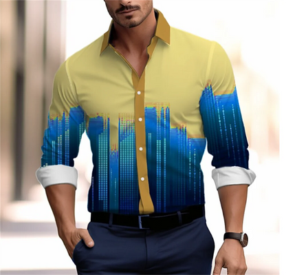 Camisa masculina com efeito degradê