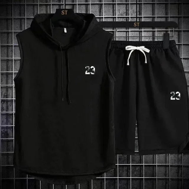 Conjunto esportivo com capuz