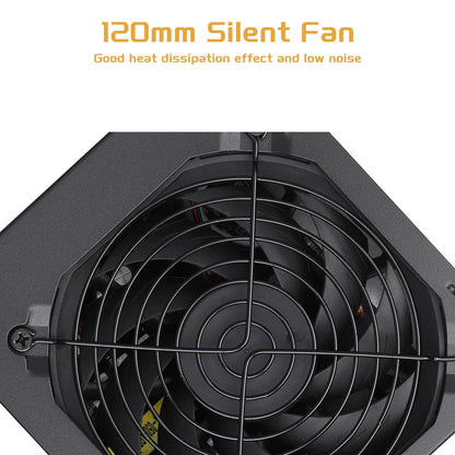 Fonte de Alimentação ATX 500W 80 PLUS Gold – PFC Ativo e Ventoinha Silenciosa