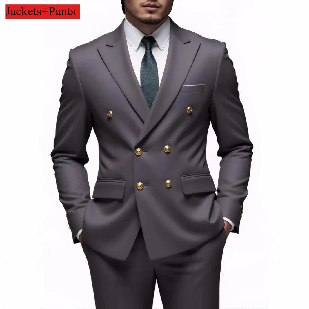 Terno botão duplo slim fit