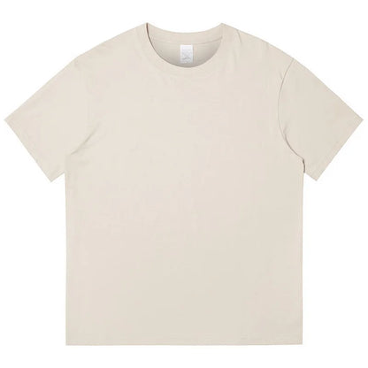 T-shirts unissexo de algodão com gola redonda