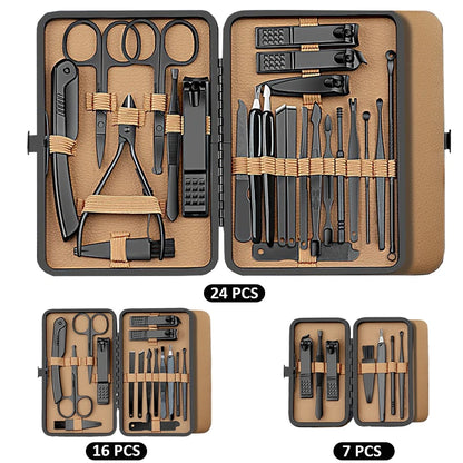 Conjunto de manicure profissional com 24 peças