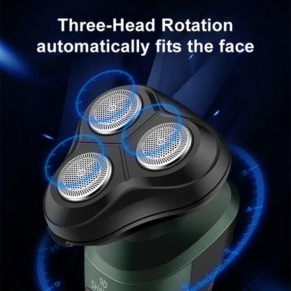 Barbeador Elétrico Masculino 9D Multifuncional – Recarregável e Lavável