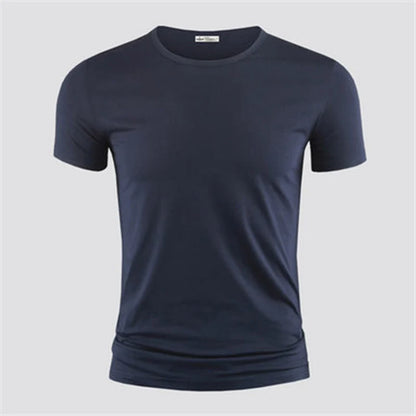 T-shirts cor pura gola V e O