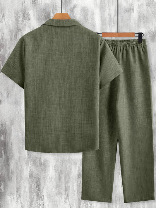 Conjunto Masculino Texturizado com Calças