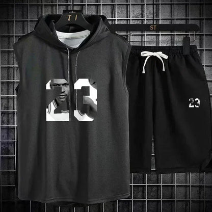 Conjunto esportivo com capuz
