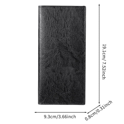 Carteira Masculina Longa e Ultrafina em PU – Modelo Casual Retrô