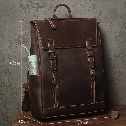 Mochila Nuka para homem em pele genuína