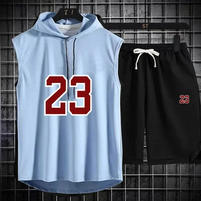 Conjunto esportivo com capuz