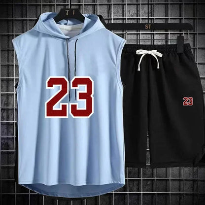 Conjunto esportivo com capuz