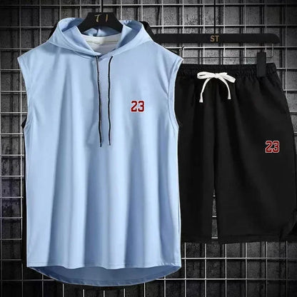 Conjunto esportivo com capuz